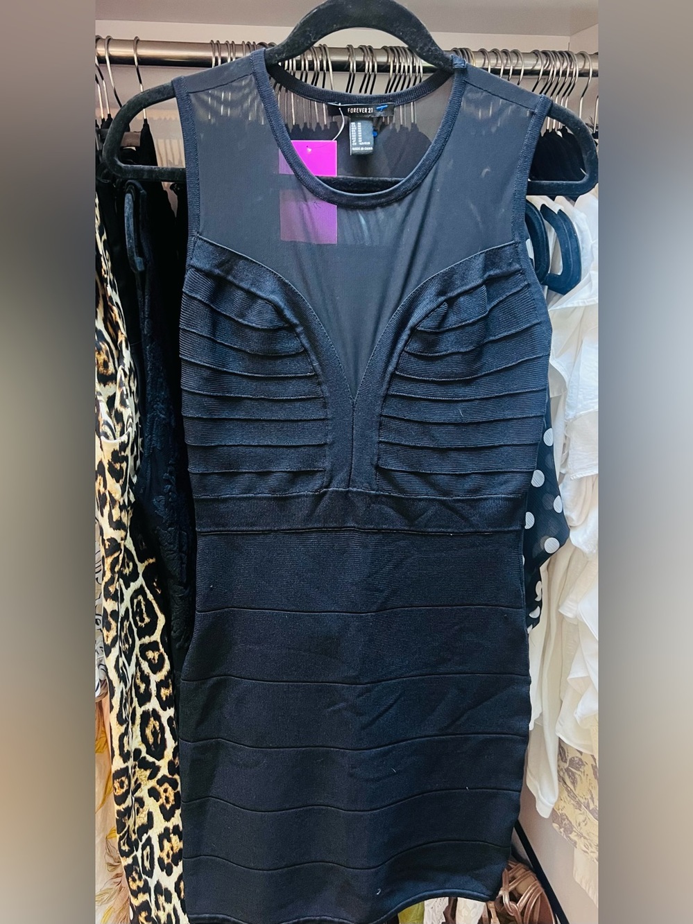 Forever 21 Black Cocktail Sleeveless Bodycon Dress
